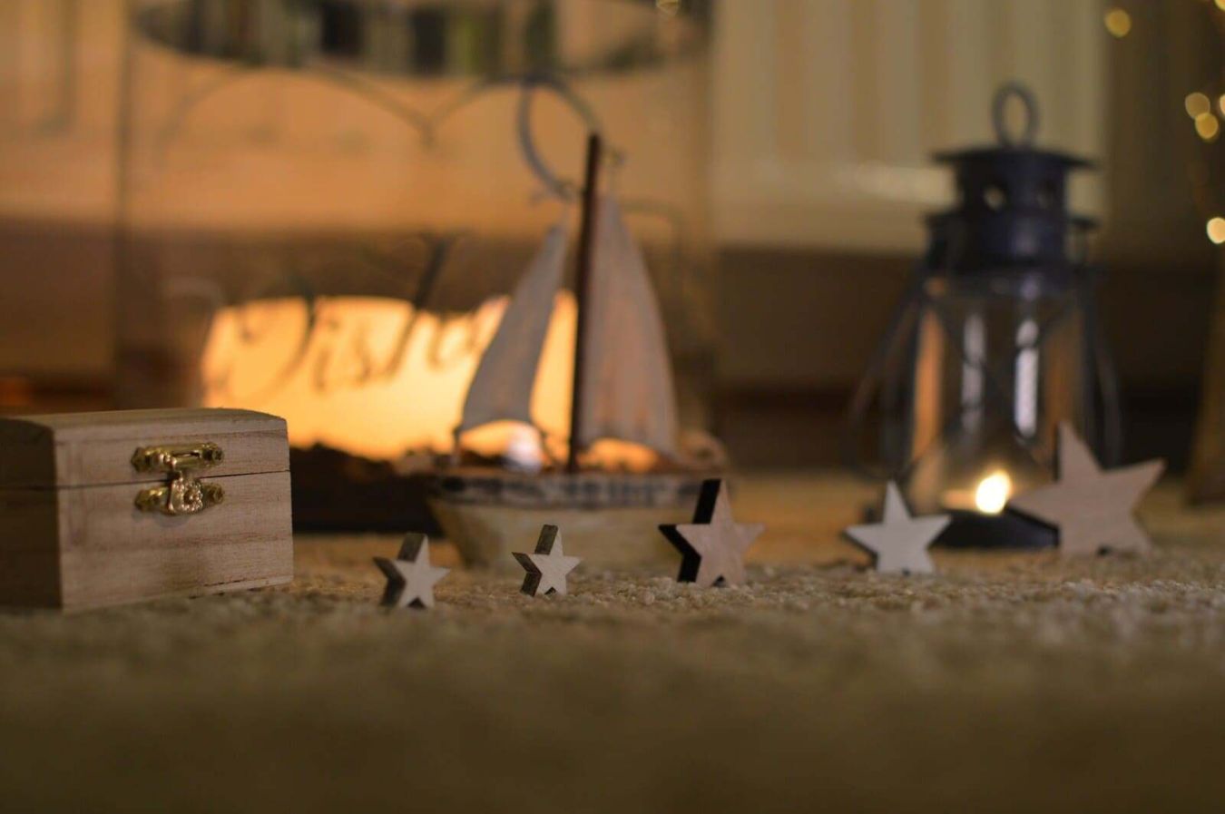 Boot sterretjes schatkist lantaarn
