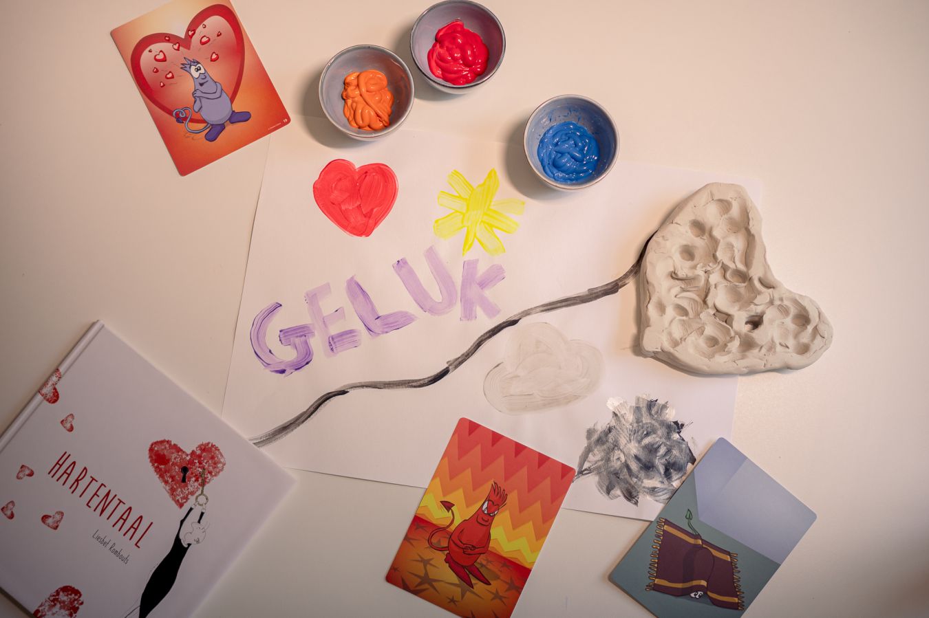 Geluk met verf kaarten boek